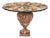 Early 20th C. Italian Pietra Dura Geometric Flower Center Table W/ Marble Base For Sale