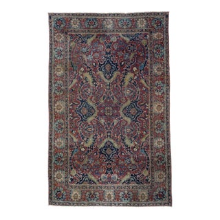 Antique Tehran Rug 4'5'' x 7'1'' For Sale
