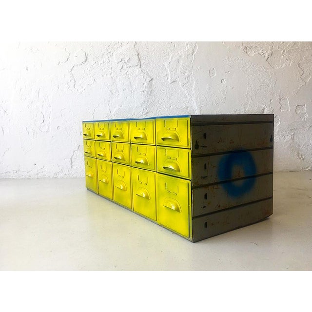 Industrial Metal Sideboard with Drawers, 1950s For Sale - Image 9 of 11