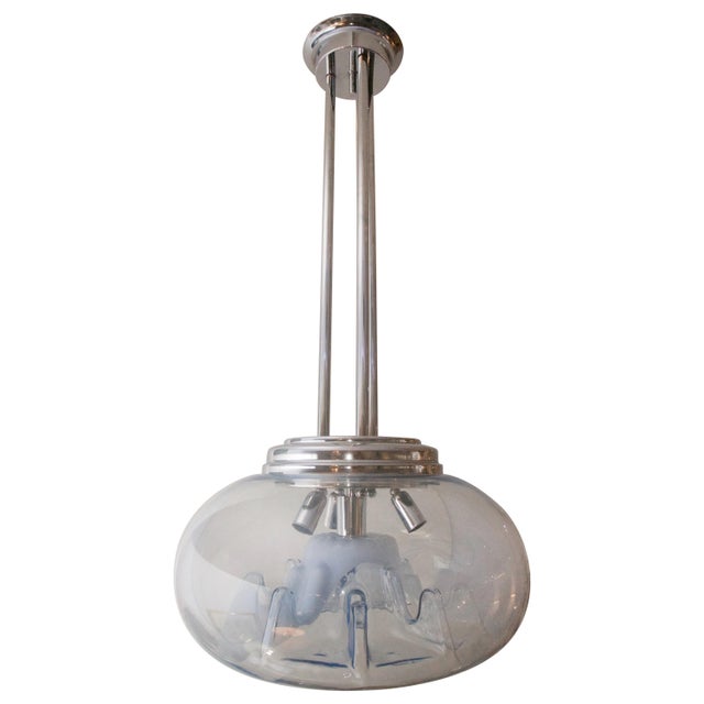 Mazzega Glass Chandelier For Sale In West Palm - Image 6 of 6