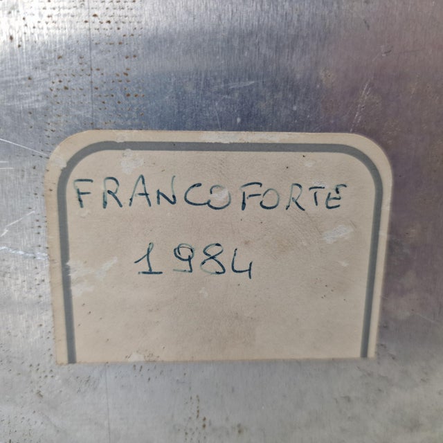 Purple Italian Linea Italiana Fashion Exhibition Poster on Aluminum, 1984 For Sale - Image 8 of 13