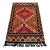 Hand-Woven Braided Small Rug Vintage Wall Decor Area Rug Kilim - 28″ × 46″ For Sale