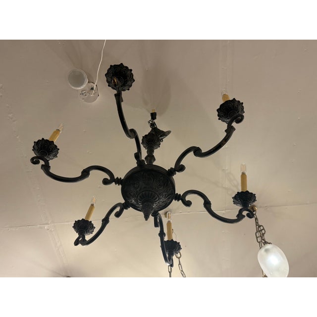 Late 20th Century Vintage Mauldin Lighting Bespoke Spanish Revival Chandelier For Sale - Image 5 of 12