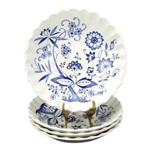 Vintage J G Meakin Blue Nordic Fruit Bowls- Set of 4