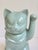 Mid 20th C. Gumps of San Francisco Celadon Glazed Porcelain Maneki-Neko Lucky Cat Figure For Sale - Image 9 of 9