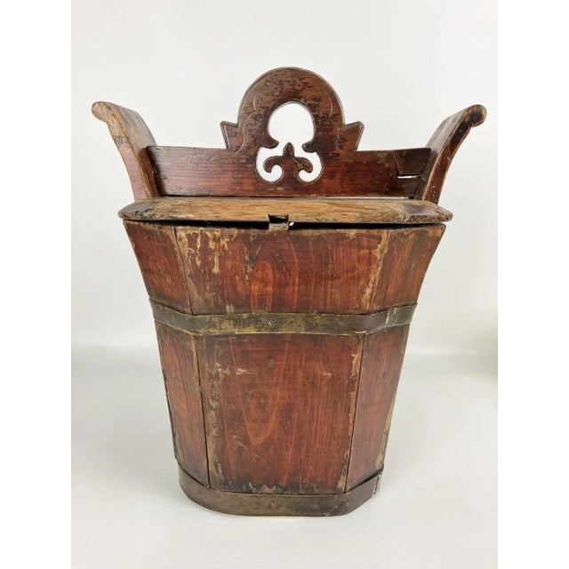 Wood Antique Chinese Teapot Caddy Carved Wood For Sale - Image 7 of 9