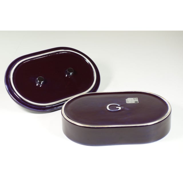 1960s Space Age Italian Chrome Ceramic Box by Roberto Arioli Gabbianelli, 1960s For Sale - Image 5 of 7