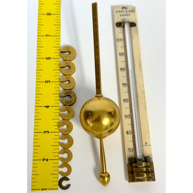 Wood Rare Sikes’ Hydrometer (Alcohol Proof Tester) Set Atkey & Son, Cowes, C. 1830 For Sale - Image 7 of 12