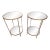 Pair of Mirrored Round Side Tables For Sale