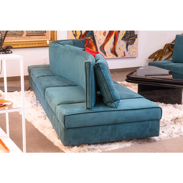 Pair of Mauro Lipparini for Saporiti Italia Avedon Sofas 1980s Post Modern For Sale - Image 11 of 11