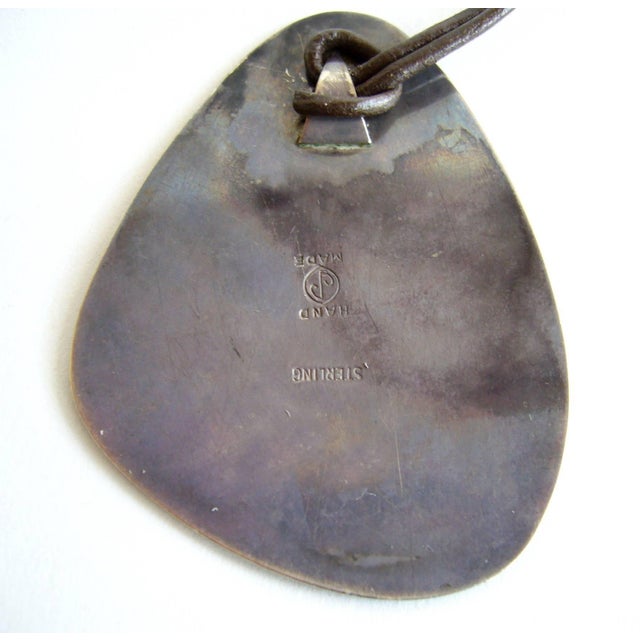 James Parker Sterling Silver San Diego Modernist Puzzle Pendant For Sale - Image 4 of 4