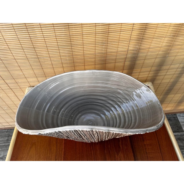 Large Early 21st Century Textured Ceramic Bowl/Centerpiece by Abigails Italy. For Sale - Image 4 of 13