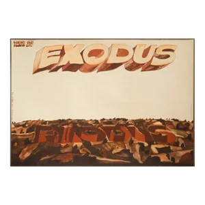 1973 Polish Teater Poster - Exodus - J. Sawka