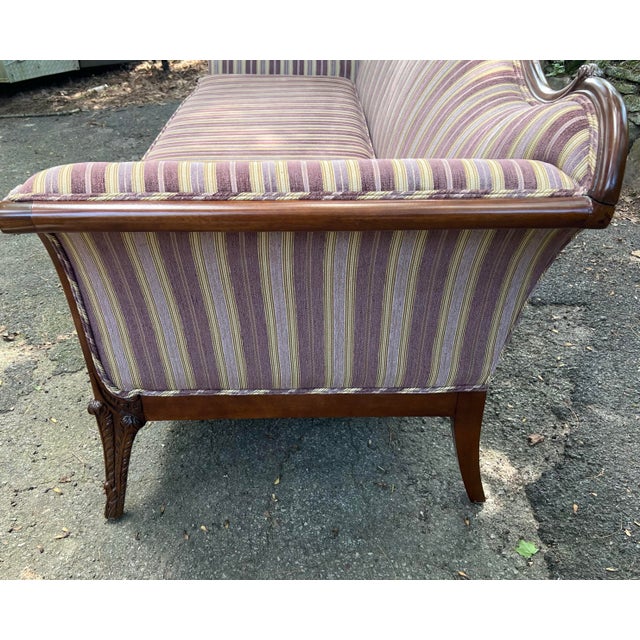 Vintage 1940’s Louis XV Style Carved Mahogany Sofa For Sale - Image 11 of 11