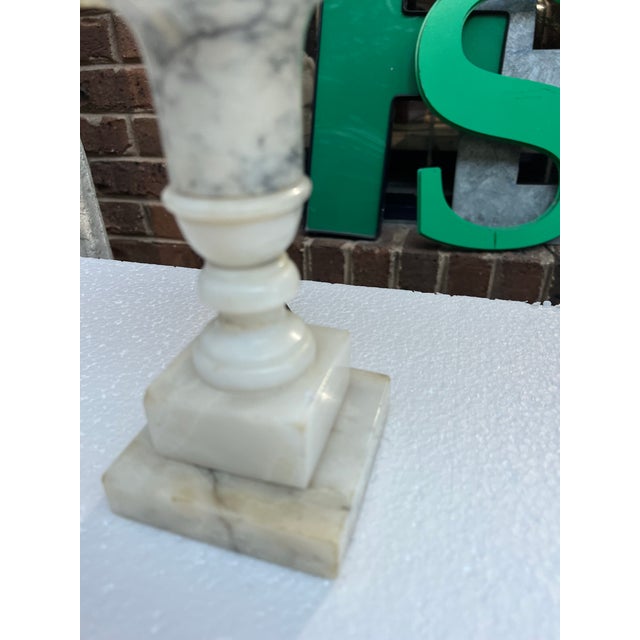 Pair of 1970s Marble Base Detailed Lamps For Sale - Image 9 of 12