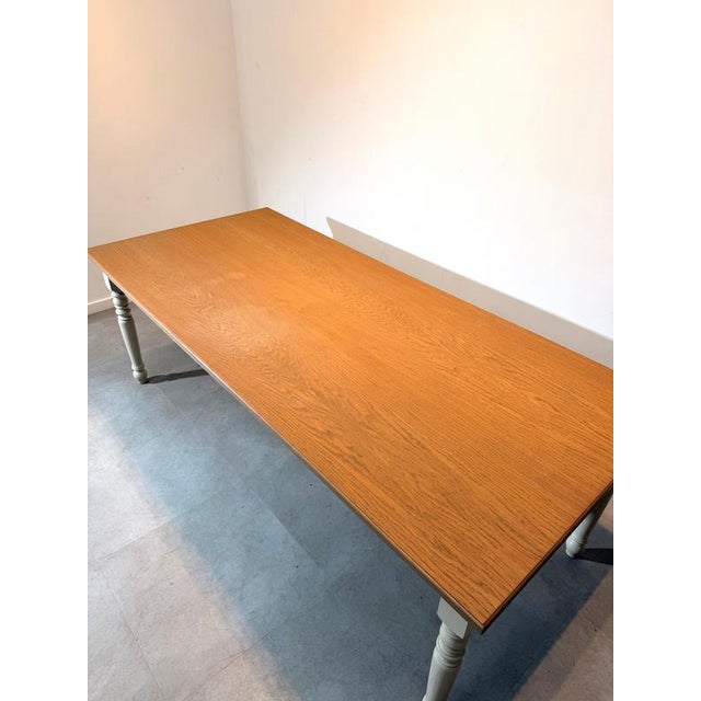 Rural Oak Dining Table For Sale - Image 4 of 6