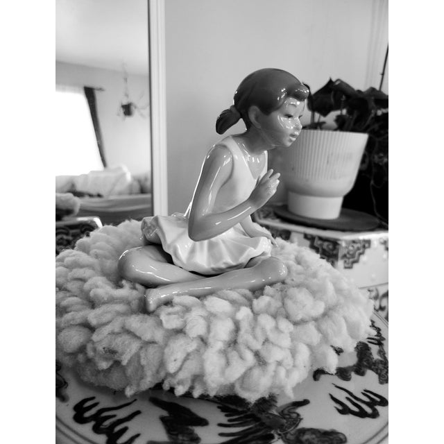 1990s Sitting Ballerina - Nao by Lladro Porcelain Figurine For Sale - Image 5 of 7