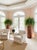 Pair of Vintage Woven Wicker Column Pedestals & Hourglass Urn Planters For Sale - Image 12 of 12