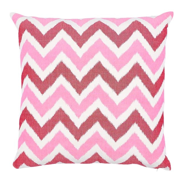 Schumacher Vedado Ikat 24" Pillow For Sale