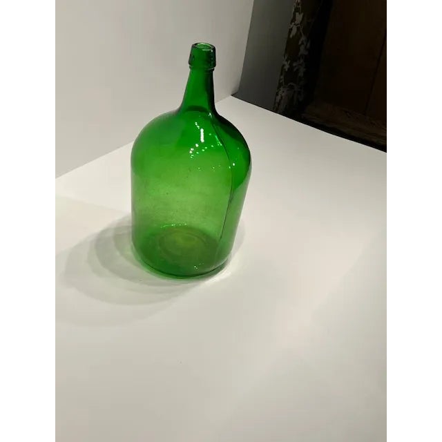 French Provincial Vintage Green Demi John Jug #354 For Sale - Image 3 of 6