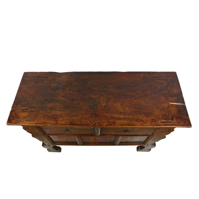 Brown 19th Century Antique Chinese Credenza, Sideboard, Buffet Table For Sale - Image 8 of 12