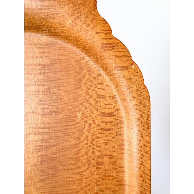 Wood 1930s Art Deco Bentwood Quartersawn Sycamore Breakfast Tray For Sale - Image 7 of 12