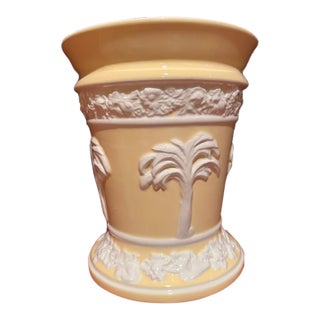 Sarreguemines Jasper Ware Style Cache Pot - Jeanne Reed For Sale