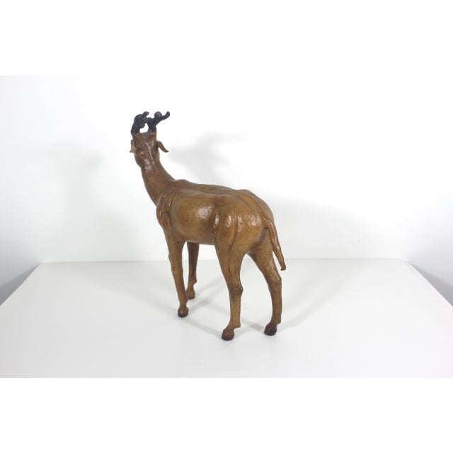 Vintage Leather Antelope or Impala Animal Figurine For Sale - Image 6 of 9