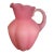 Vintage Fenton Pink Satin Melon Ribbed Pitcher With Ruffled Top For Sale