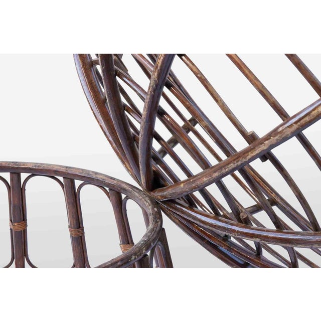 1960s Papasan Armchairs with Matching Side Table, 1960s, Set of 3 For Sale - Image 5 of 10