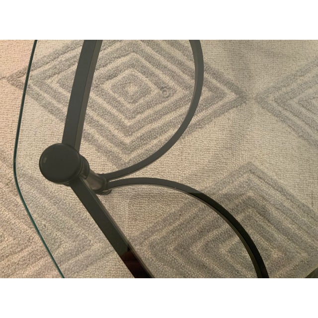 1970s Black & Glass Hexagon Coffee Table For Sale In Chicago - Image 6 of 12