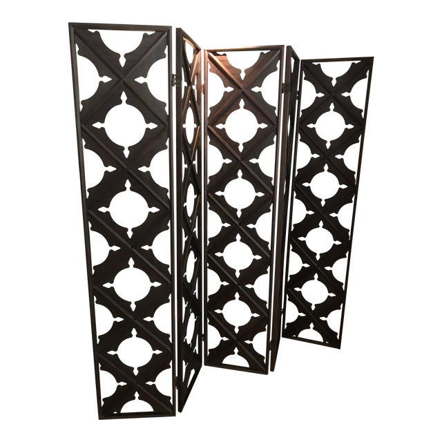 Real Wood Lattice Folding Screen Chairish