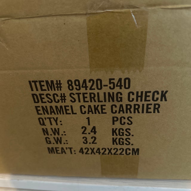 Mackenzie Childs Sterling Check Cake Carrier For Sale - Image 10 of 10