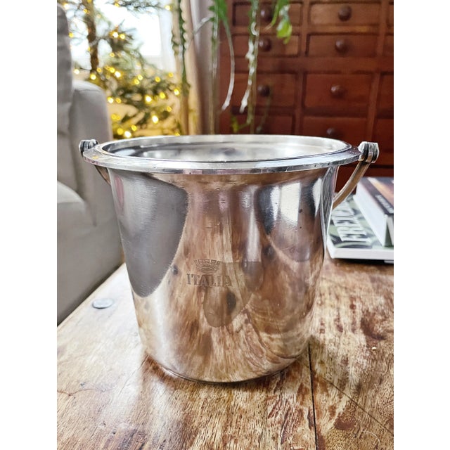 Vintage Silver Ice Bucket From Italia Line Ocean Liner | Chairish