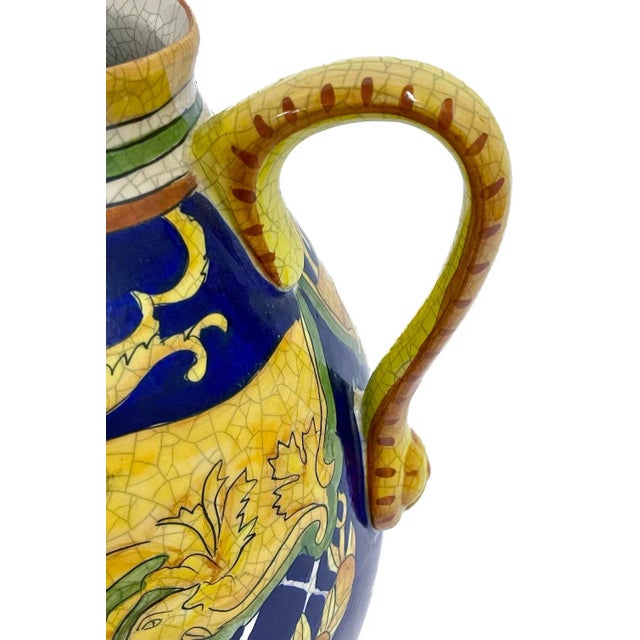 Blue Daruta Style Lemon & Acanthus Canister For Sale - Image 8 of 9