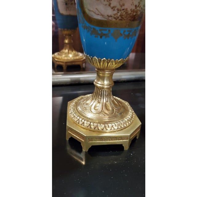 Napoleon III Porcelain Vases from Sevres, Set of 2 For Sale - Image 11 of 12
