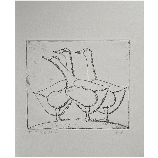Francois-Xavier Lalanne, The Three Geese, 2004, Etching For Sale - Image 6 of 6