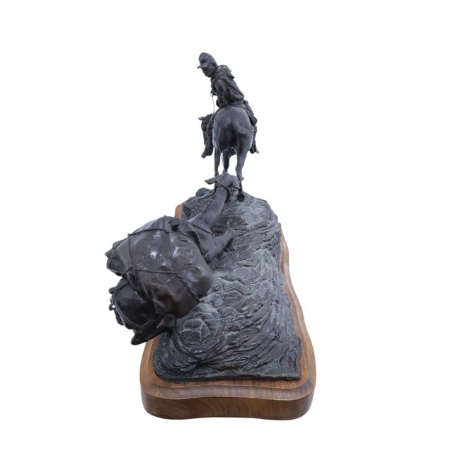 Cabin Dan Huber "Fort Assiniboine Trooper" Western Bronze Sculpture For Sale - Image 3 of 11