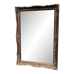 Vintage Mid-Century Hollywood Regency Giltwood Beveled Glass Wall Mirror by La Barge