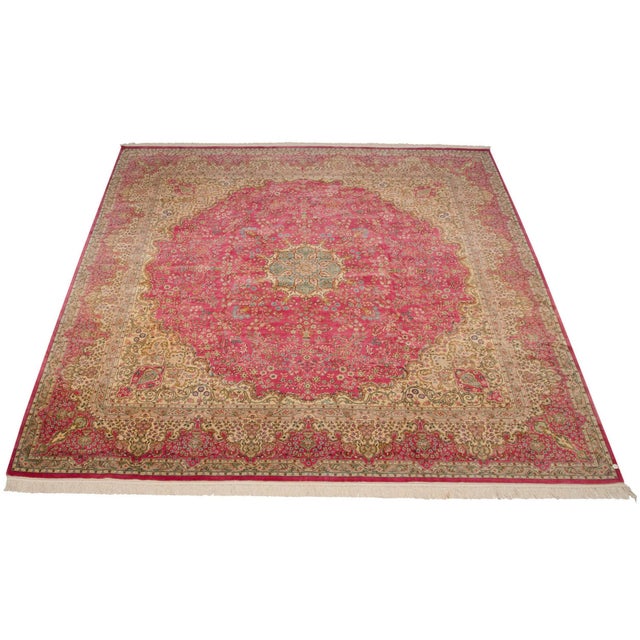Vintage Bulgarian Kerman Design Square Carpet - 12' x 12'4" For Sale - Image 11 of 11