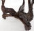 Heavily Pierce Carved Walnut Hexagon Marble Top Swann Bird Motive Stand Pedestal For Sale - Image 9 of 13