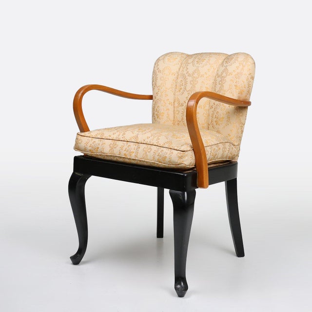 Art Deco Armchair in Beech, France, 1940s For Sale - Image 15 of 15