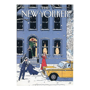 1997 Vintage New Yorker Cover, February 10, Jean-Claude Floc'h Illustration, New York City, Snowstorm