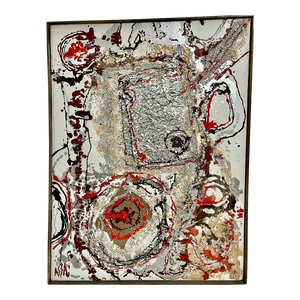 Fereydoun Rahimi Assa, Modernist Persian Middle Eastern Abstract Fereydoun Assa Oil Painting