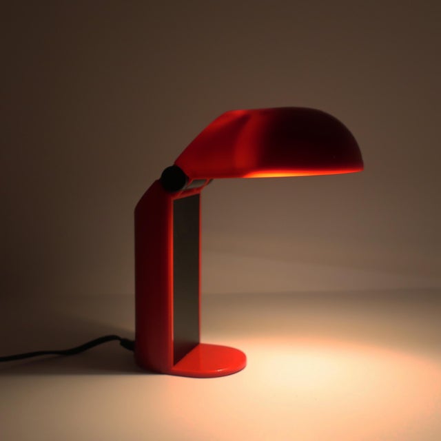 Red 1970s Red Manon Lamp by Yamada Shomei For Sale - Image 8 of 10