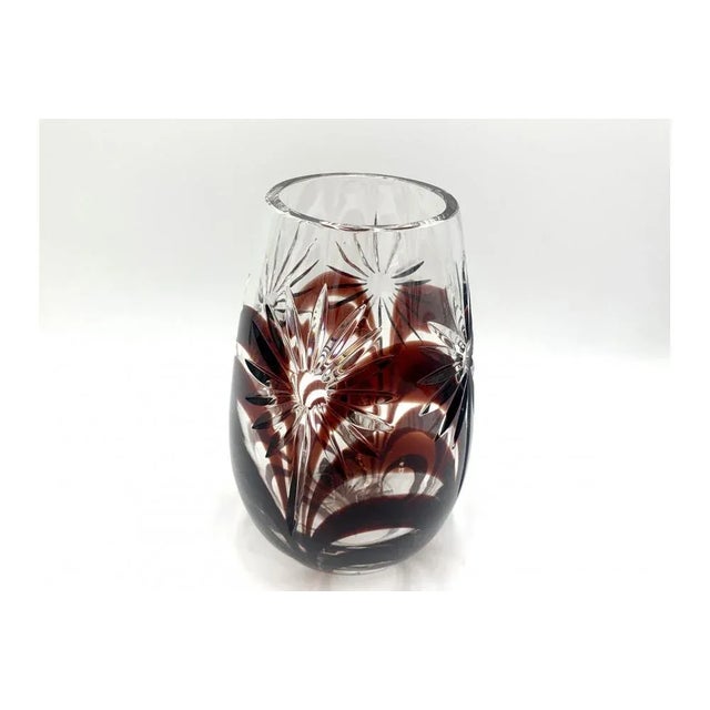 Mid-Century Modern Polish Crystal Vase from Julia Glassworks, 1960s For Sale - Image 3 of 8