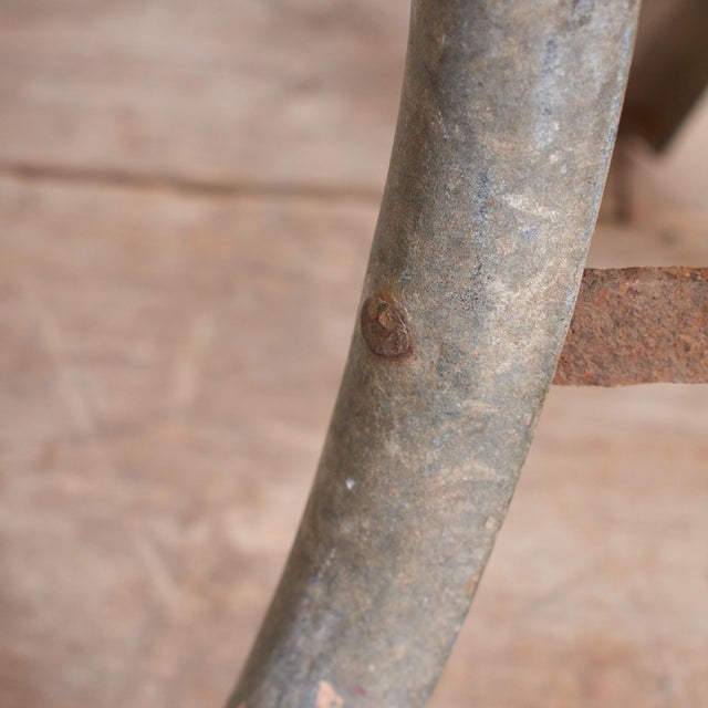 Antique Galvanised Milking Stool For Sale - Image 6 of 7