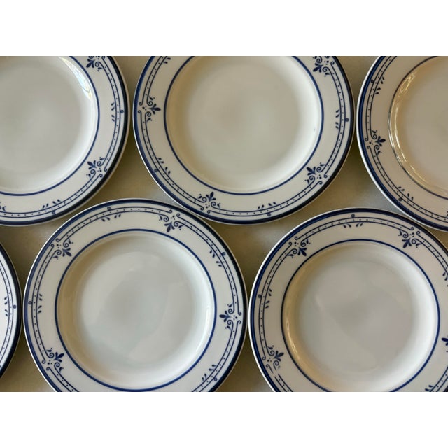 Traditional Vintage Mikasa Cera Stone Small Plates in the Newport Pattern - Set of 7 For Sale - Image 3 of 10