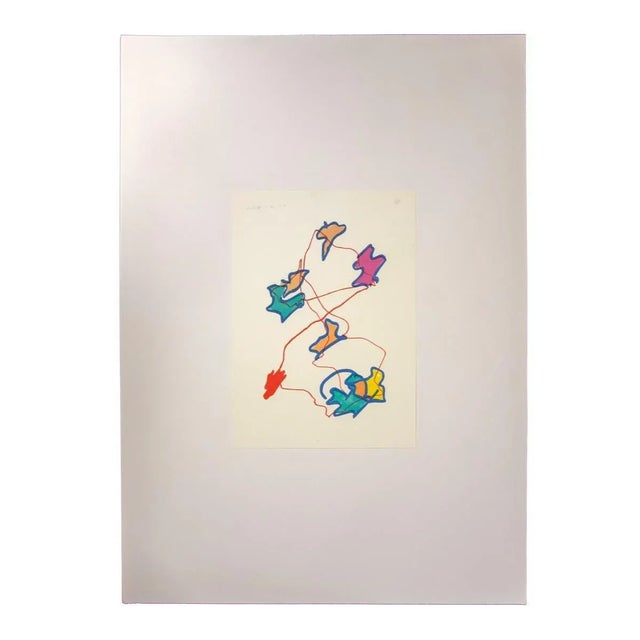 Abstract Composition is a colored screen print realized by the contemporary artist Giulio Turcato. Hand-signed in pencil...