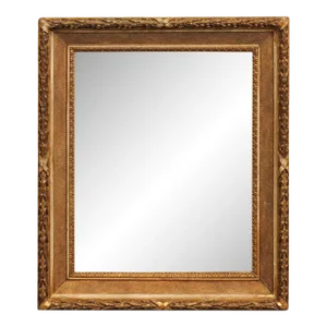 Italian 19th Century Giltwood Frame with Carved Foliage and Rais-de-Cœur